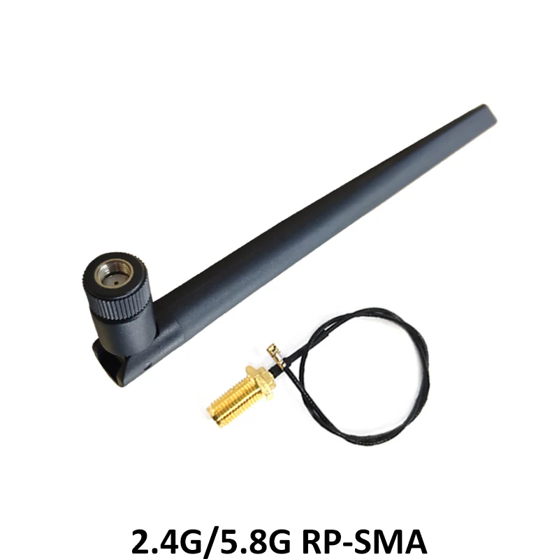 2 шт. 4 ГГц 5 8 телевизионные антенны реальные 5dBi RP-SMA разъем Dual Band Wi-Fi антенна + 21 см SMA
