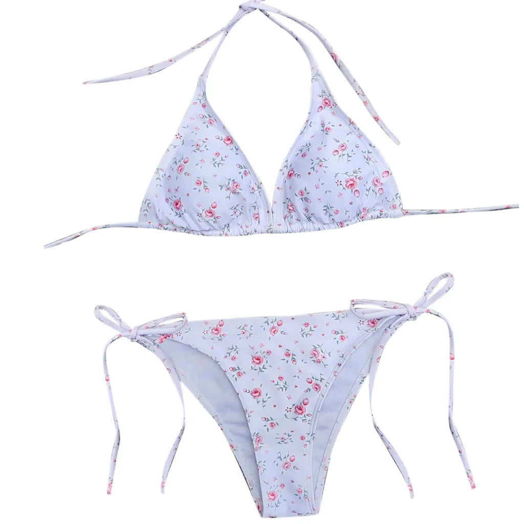 Бандажное бикини SAGACE с лямкой на шее женский сексуальный бразильский купальник