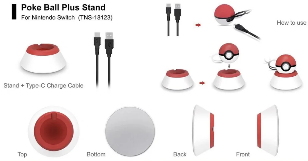 Rend переключатель NS Poke ball Plus зарядка стоящий стол Подставка для планшета зарядное устройство держатель Pokeball Eevee сумка для переноски чехол Crystal Shell