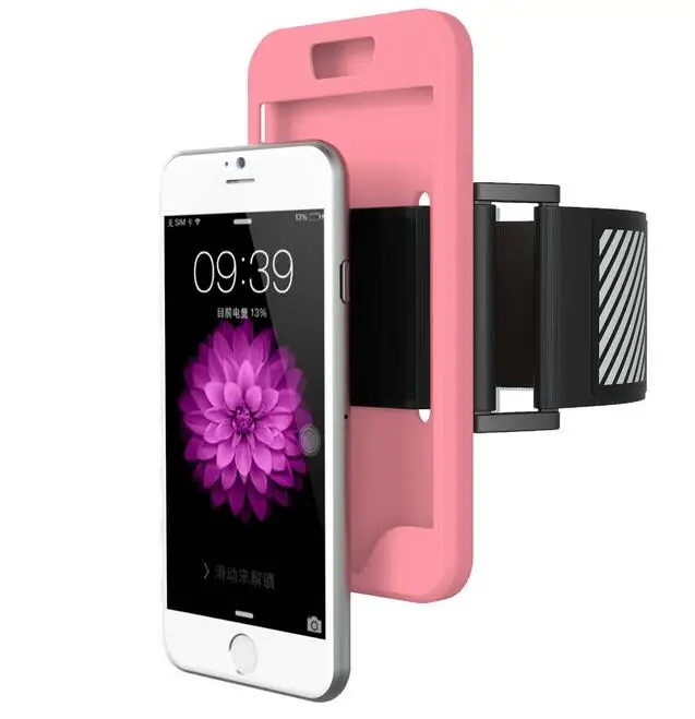 Силиконовый чехол + нарукавная повязка для тренажерного зала iPhone 6 6S 7 8 Plus X