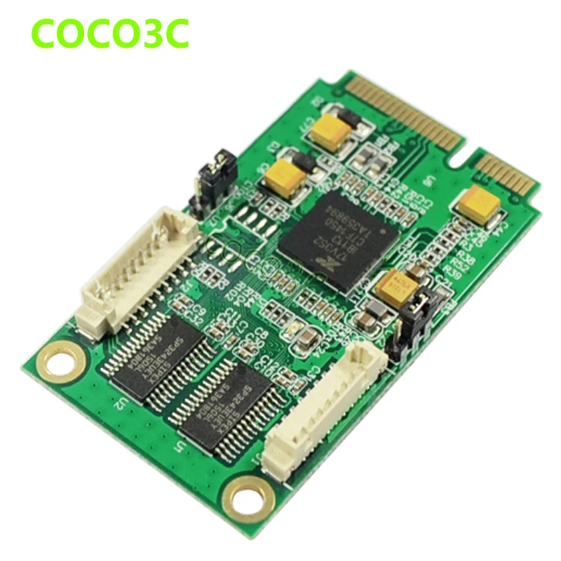Для Intel Min ITX Mini PCIe 2 COM порты карты XR17V352 PCI express серийный контроллер карта DB9 RS 232
