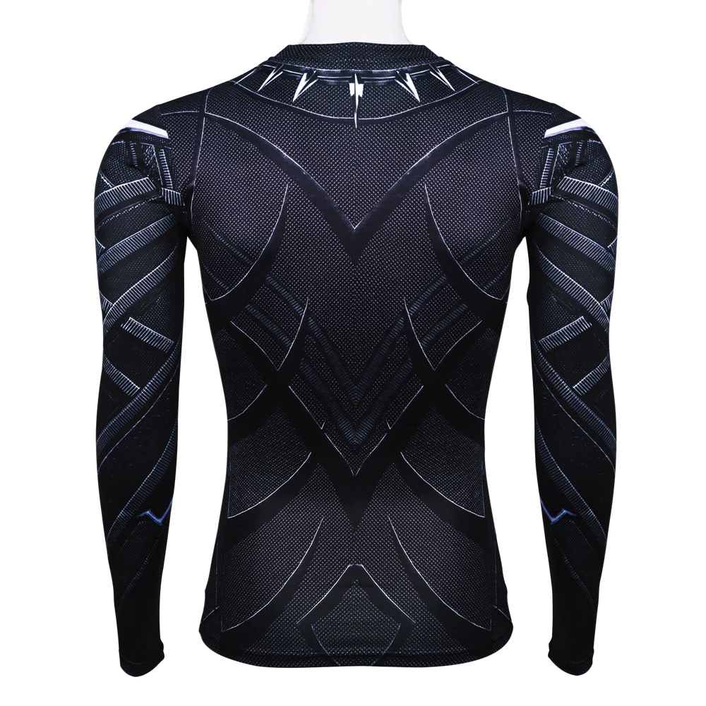 Black Panther 3D Printed T-shirts Captain America Civil War Tee Long Sleeve Cosplay Halloween Costumes Compression Tops Male For |