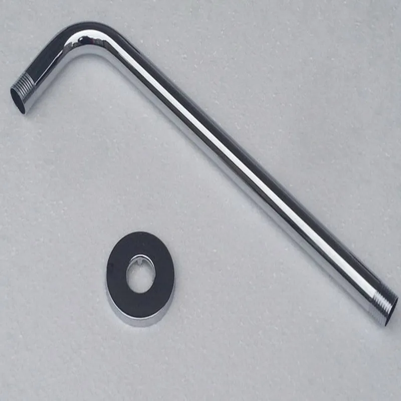 

Polished Chrome Shower Head Extension Pipe - 12" Long wall cover - Shower Arm Bathroom Accessory (Standard 1/2") ash103