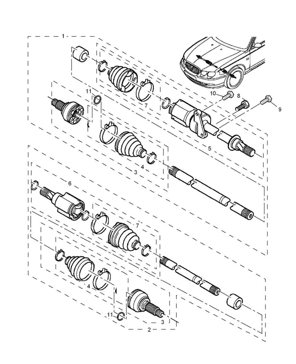 Приводной вал в сборе. Левая и правая сторона с CV Joint/boot наборы для китайских SAIC ROEWE 550 MG6 1,8 T Авто Мотор часть 10038603