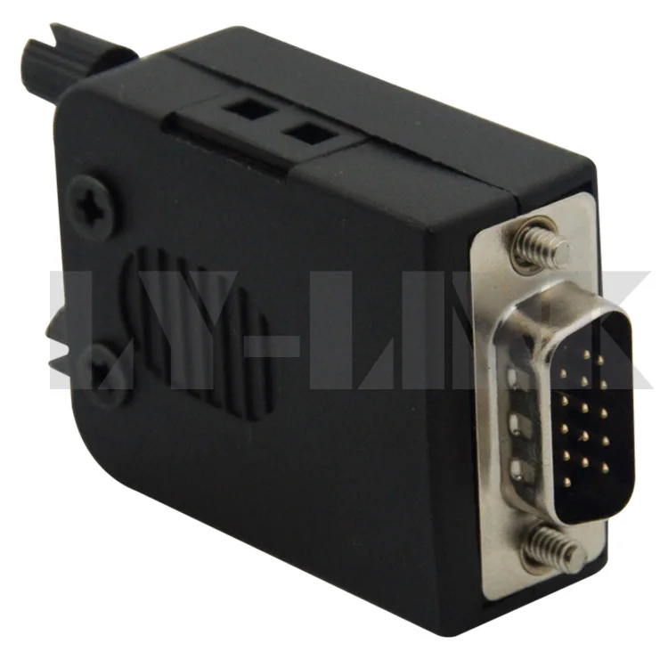 3 + 9 VGA Штекерный разъем с корпусом и поддержкой короткой длины DIY vga кабель|housing