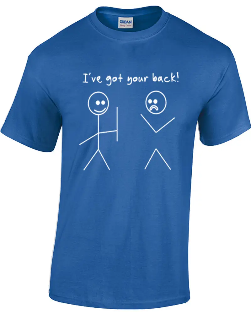Я получил вашу спину футболка Stickman Stickmen смешные мужские geek nerd компьютерные новые