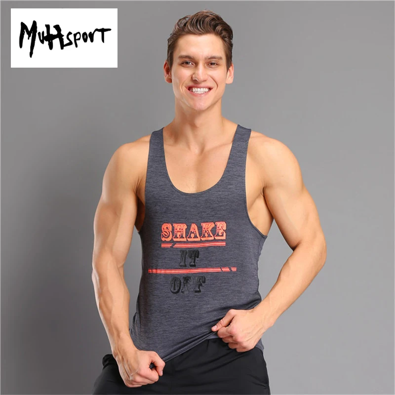 2018 человек спортивные тренировки без рукавов футболки быстросохнущая Athletic Fit
