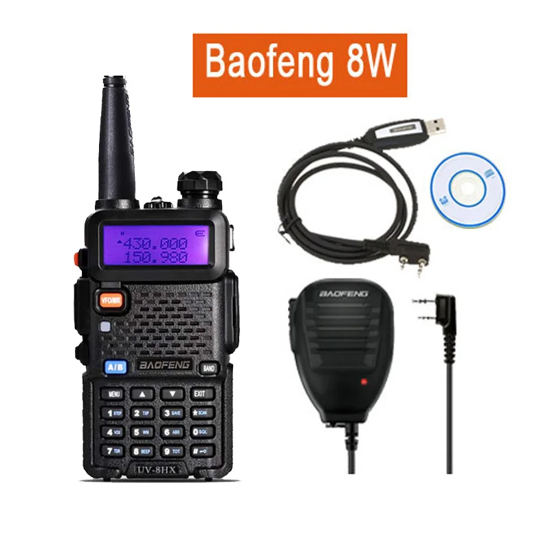 

Baofeng UV-5R 8W Walkie Talkie UV8HX Dual Band Ham Radio,Sister Baofeng Cable UV82 UV-82 radio comunicador profissional GT-3