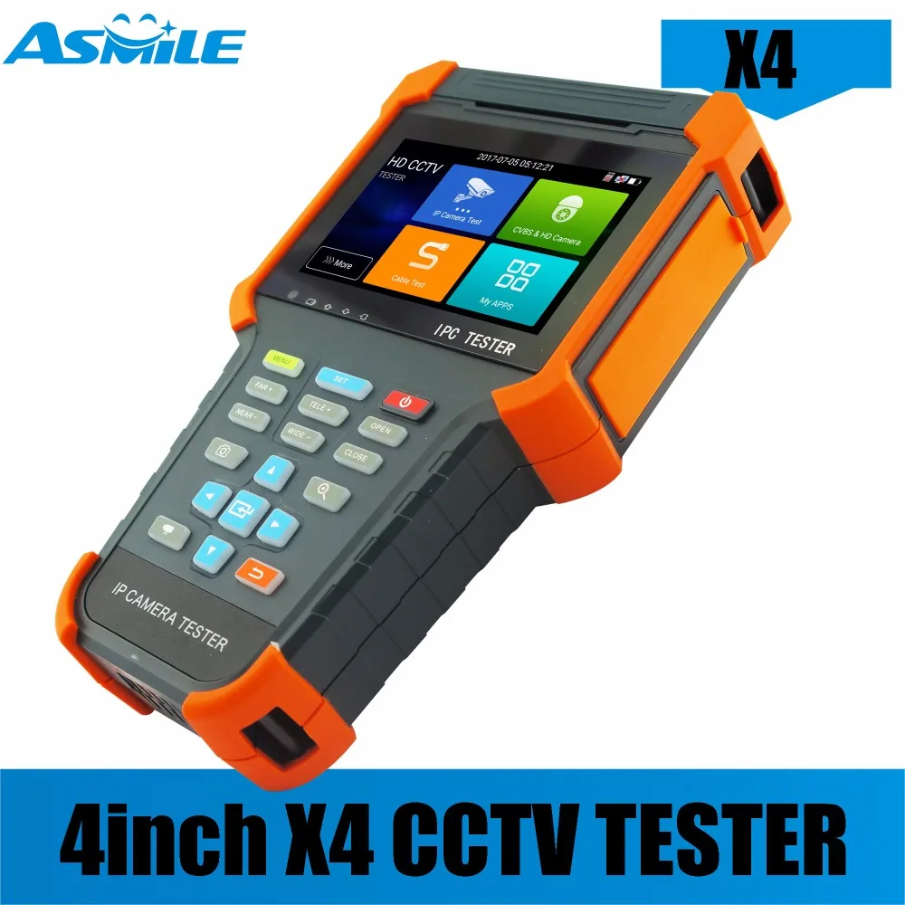 X4 Waterproof dustproof new touch screen all in one android wifi cctv security tester from asmile