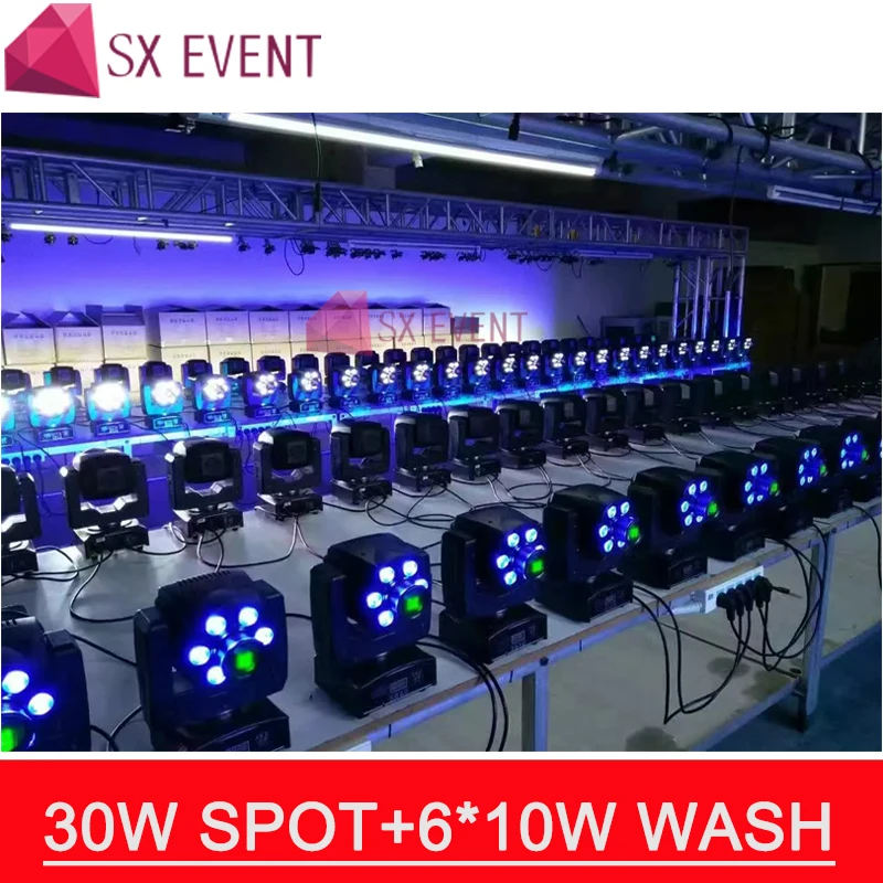 10 шт./лот 30 Вт Светодиодный светильник с подвижной головкой сценический Декор RGBW