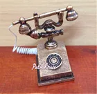 Коллекция 112 года, мебель для кукольного домика, миниатюрный ретро телефон, винтажный телефон, цвет белый и золотой