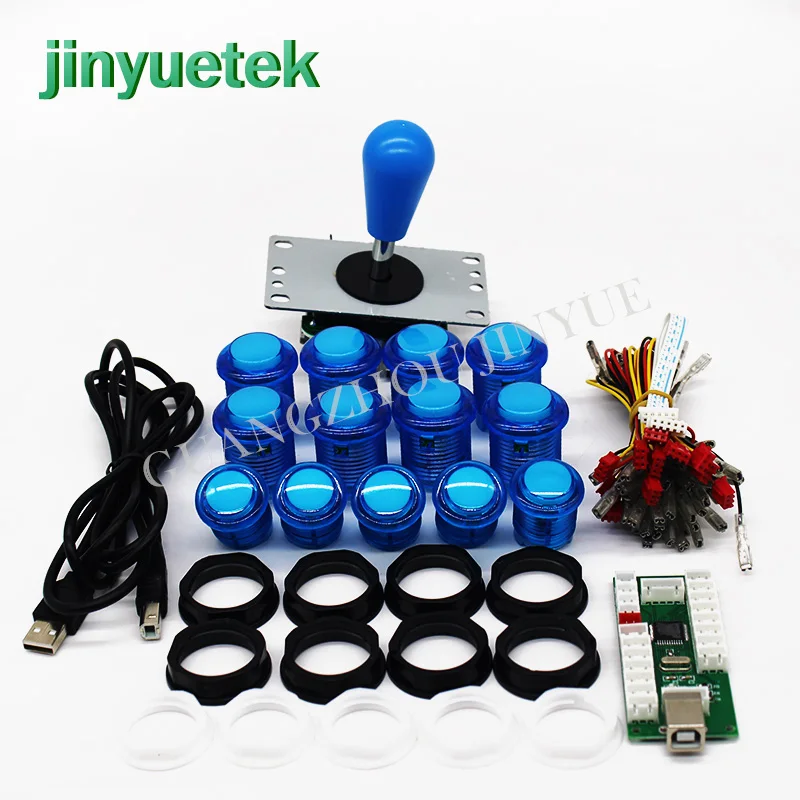 Новая версия diy аркадный комплект led Набор Чехол botones mandos контроллер аркадные игры; usb джойстик плата контроллера raspberry с лампой sanwa