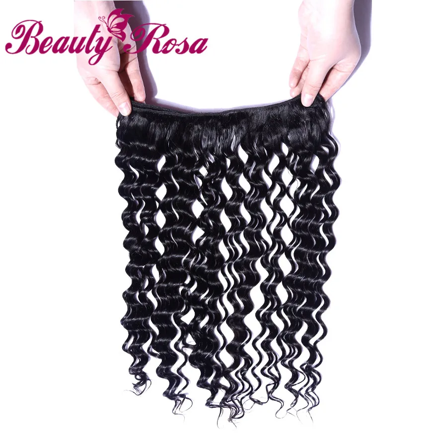 Vip Красоты Hair7A Малайзии Глубокая Волна Волос С Кружевом Фронтальной закрытие Weave 3