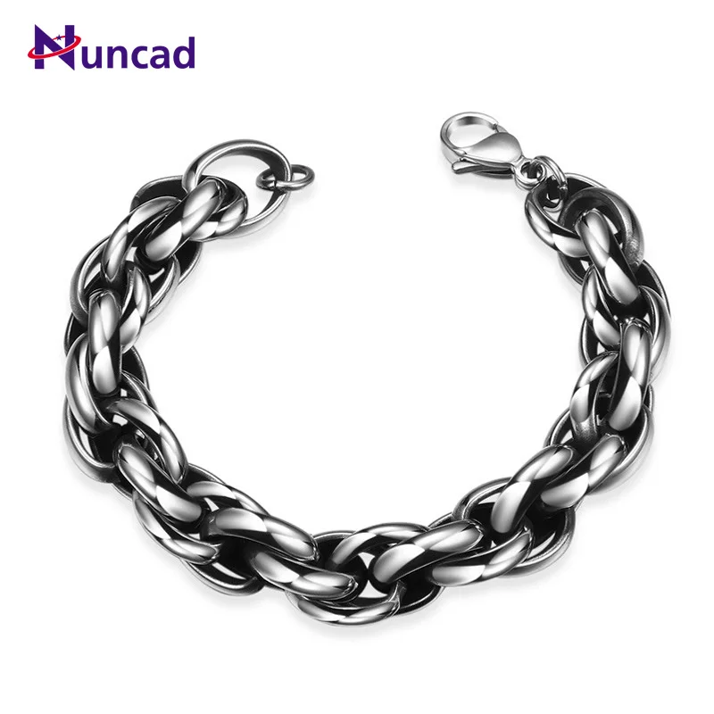 Новые мужские браслеты из нержавеющей стали на запястье ювелирные изделия