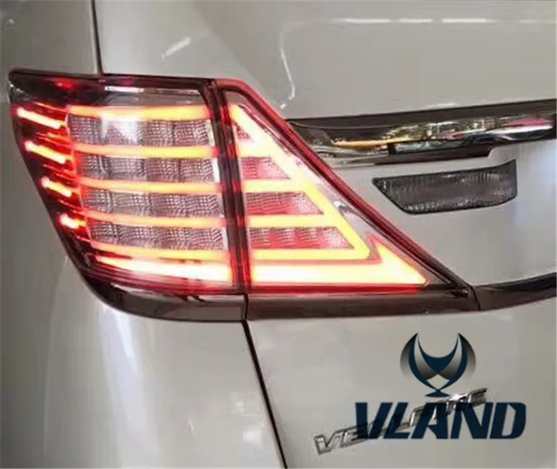 VLAND автомобильный габаритный задний фонарь для Toyota Alphard/Vellfire светодиодный задний фонарь 2008 2010 2012 Vellfire фонарь с DRL светодиодный движущийся singal plug and play