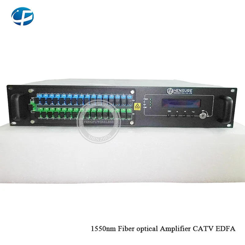 1U/80 Вт 1550nm 4 порта 20 дБм CATV EDFA высокой мощности волоконно-оптический усилитель, с WDM оптический усилитель