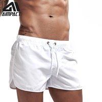aimpact mens quick dry board shorts summer holiday solid split beach surf swimming trunks hybrid sport shorts for man am2165