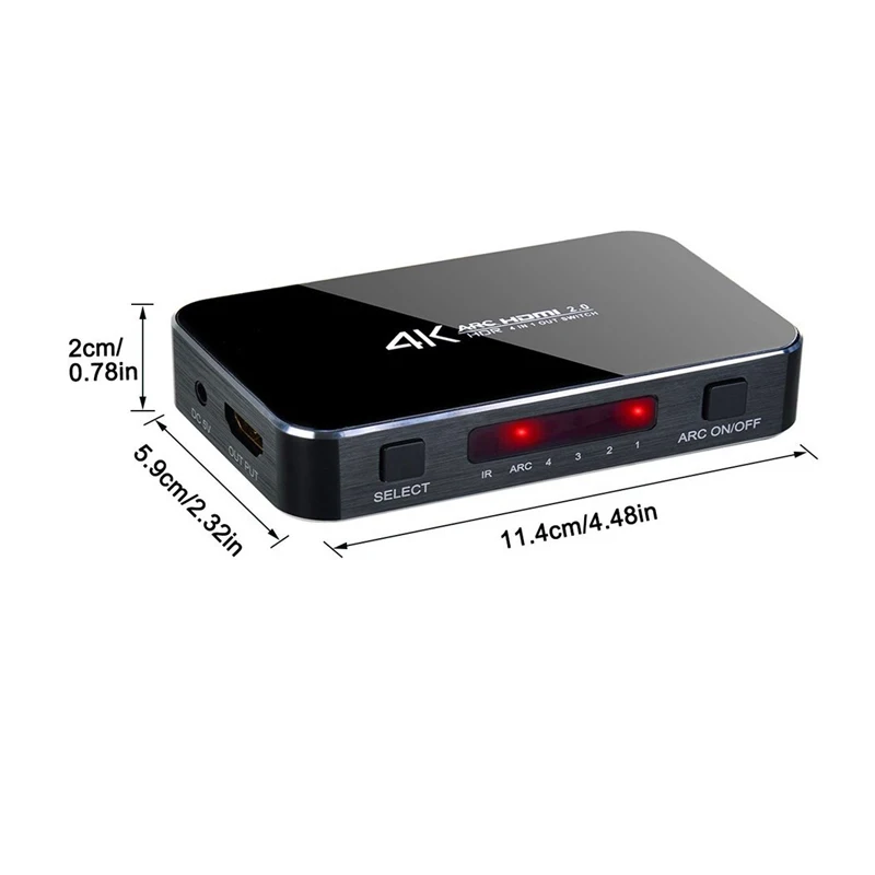 HDMI совместимый сплиттер переключатель 2 0 4K 4x1 4 в 1 выход аудио экстрактор с