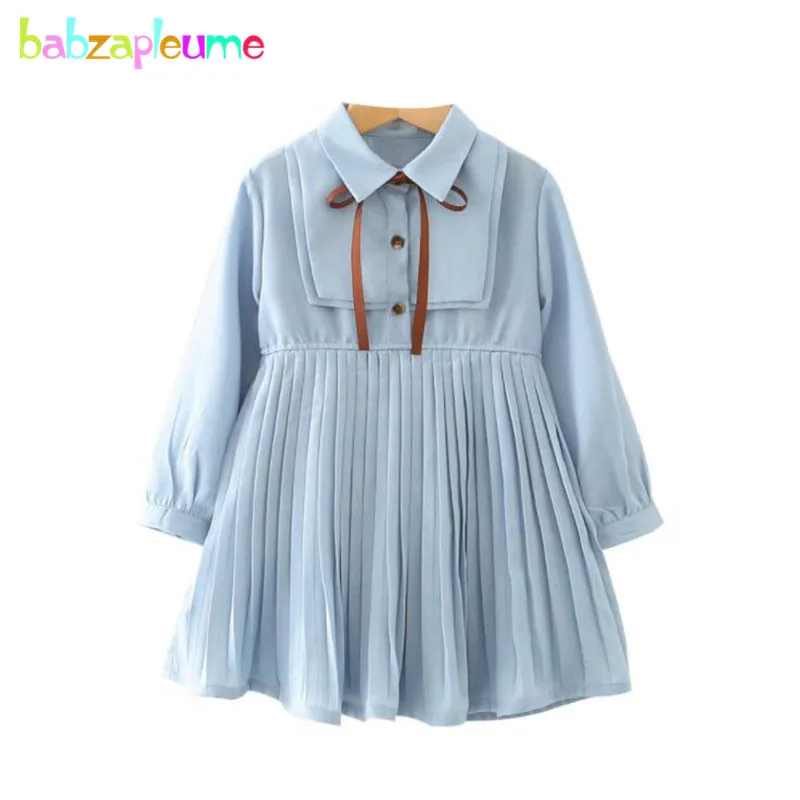 

babzapleume Spring Autumn Wear Kids Clothes Dresses For Baby Girls Clothing Korean Fashion Chiffon Cute Princess Dress BC1638-1