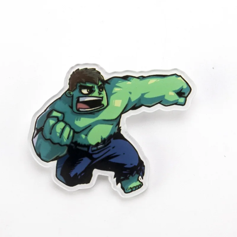 Hulk Marvel Badges Avengers Brooch Pins Thor Pin Movie Endgame Jewelry Iron Man Captain America Spiderman Brooches For Women Men Gift - Окраска металла: Hulk