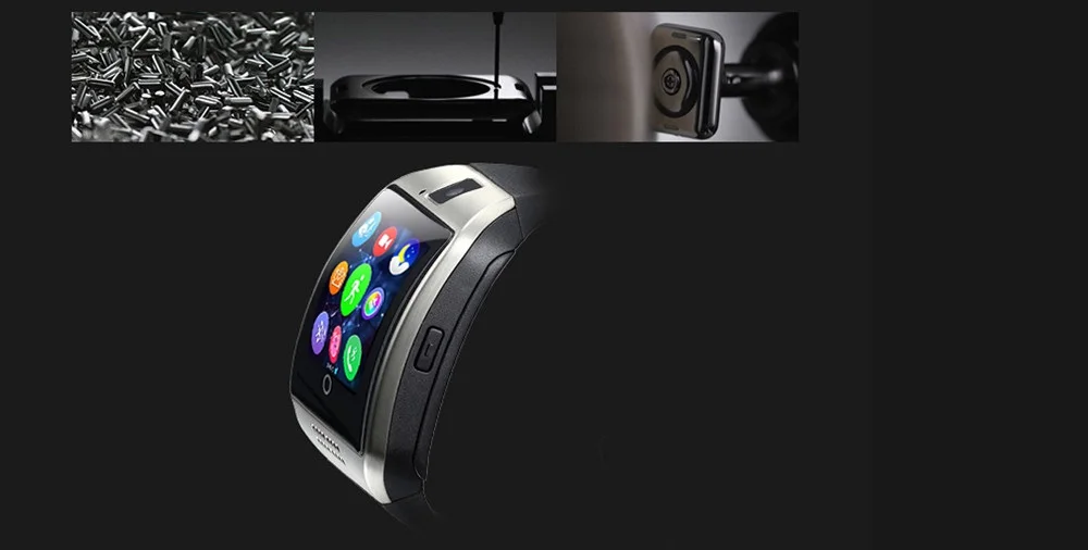 Модные Bluetooth Смарт-часы Q18 с камерой Facebook Whatsapp Twitter Синхронизация SMS Smartwatch поддержка sim-карты TF для IOS Android