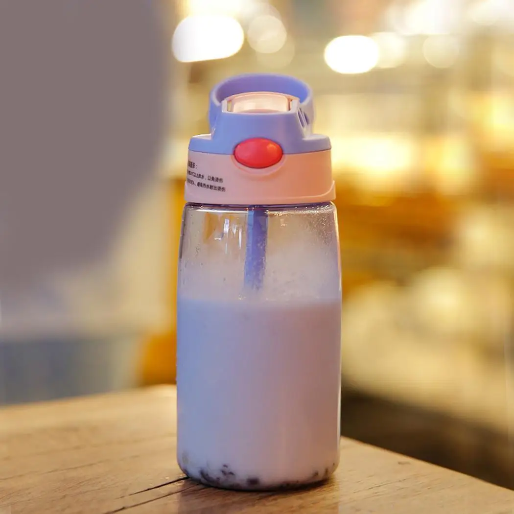 Горячая Распродажа 480 мл пластиковые спортивные бутылки для воды в соломе