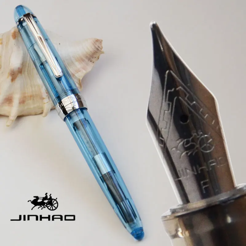 Перьевая ручка Jinhao 992 Тонкое Перо прозрачный коричневый черный синий зеленый серый белый красный 11 цветов на выбор канцелярские принадлежности - Цвет: Pen as picture show