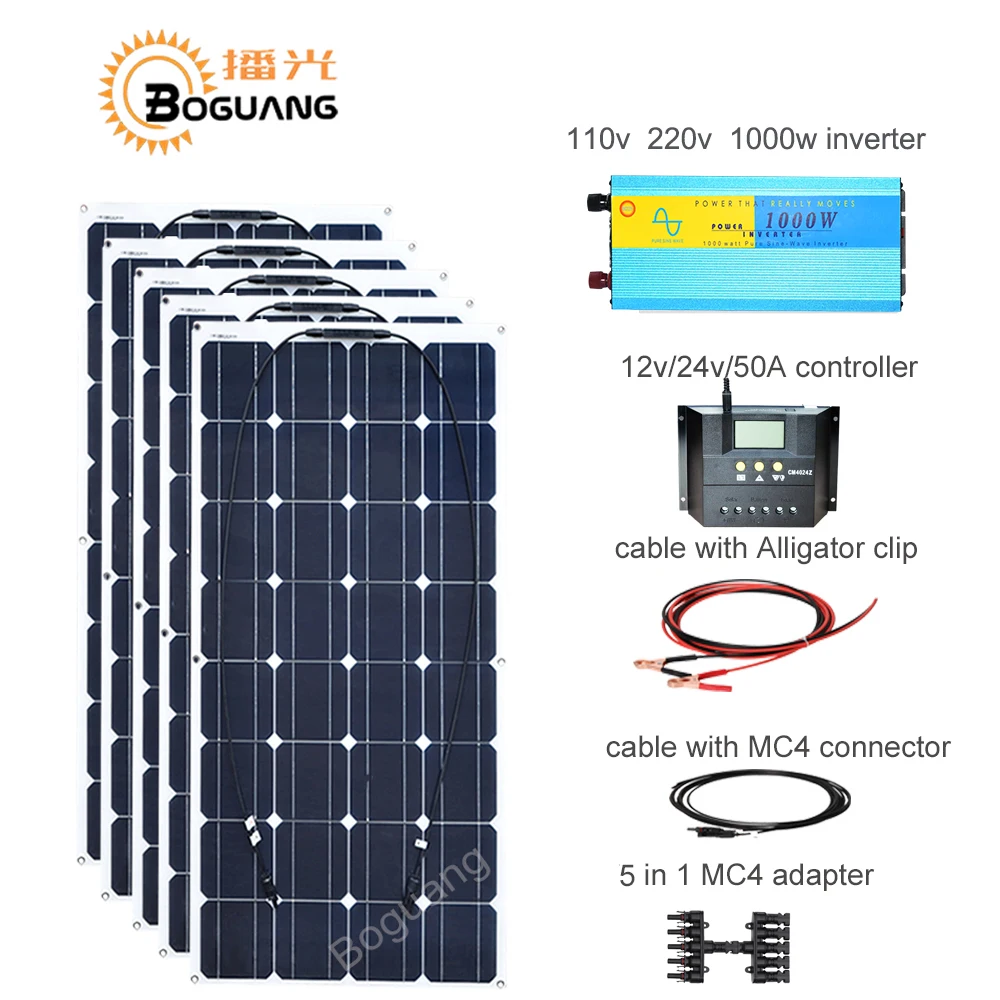 Блок питания Boguang для солнечной панели 500 Вт 50 А кабель контроллера pv коннектор