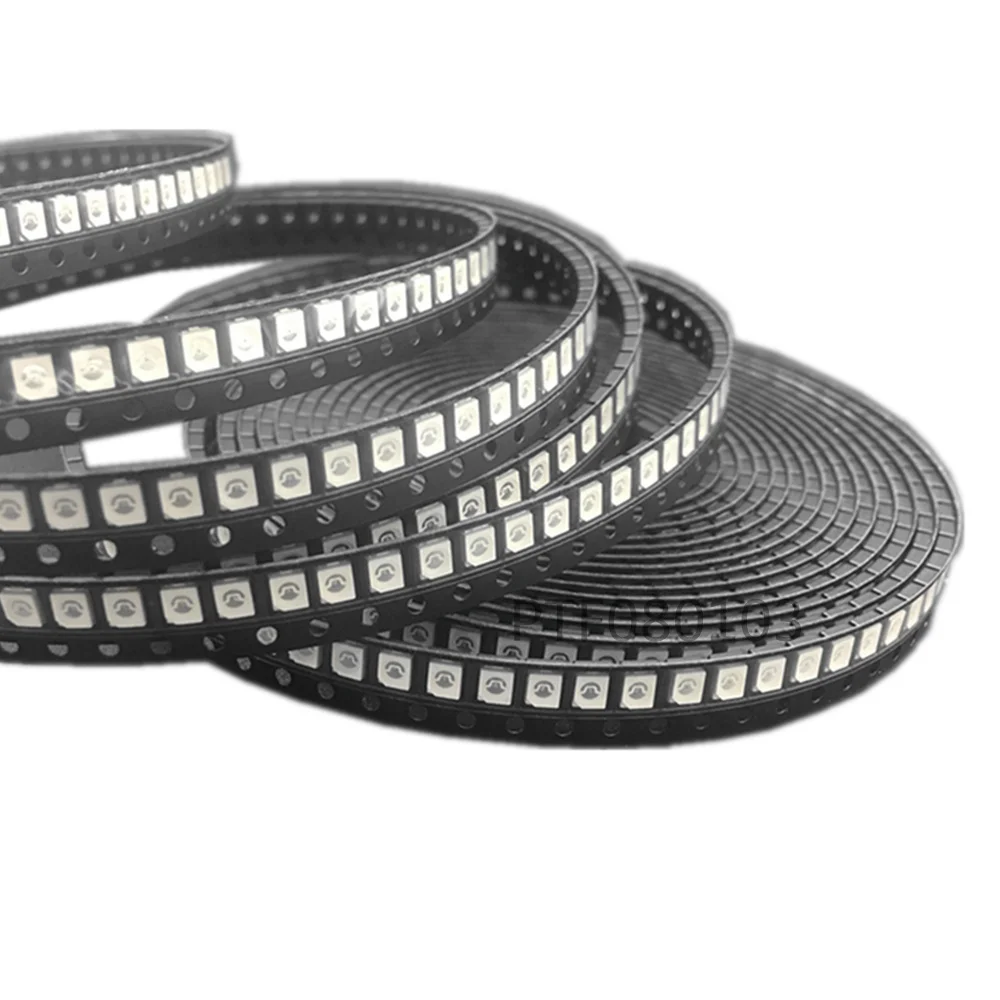 100 шт. 3528 светодиодный SMD белый Чип PLCC2 ультра яркий поверхностного монтажа 20mA 3V 7-8LM светильник-излучающий диод светодиодный 1210 SMT лампа светильник