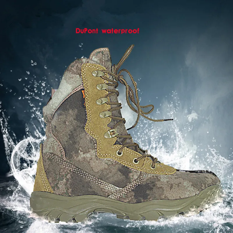 Мужские камуфляжные ботинки CS Тактические Водонепроницаемые для отдыха на