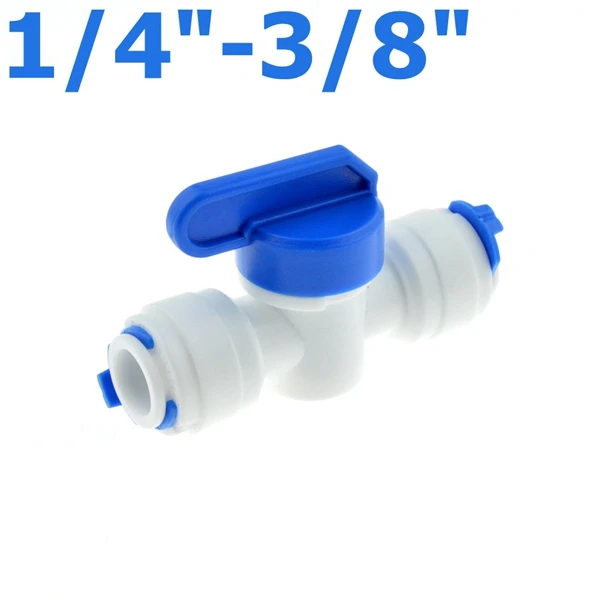 6.35mm-9.52mm RO прямой 1/" 3/8" дюймовый OD шланг быстрое соединение контрольные фитинги пластиковый водяной шаровой клапан Reveser осмос аквариумные фитинги - Цвет: 6.35mm-9.52mm