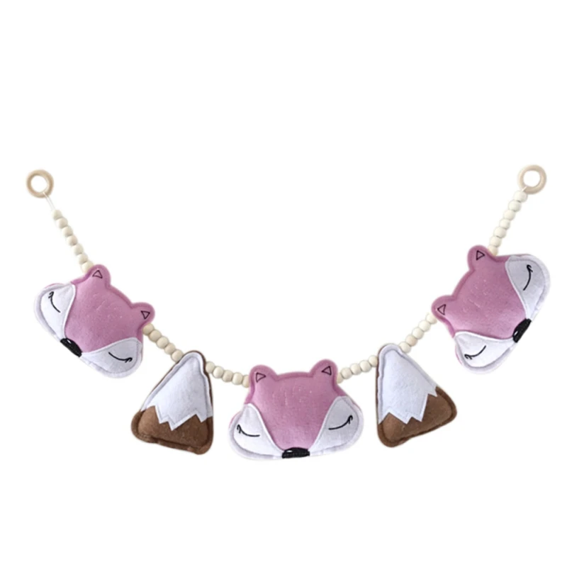 Новинка лиса Снежная гора мультфильм деревянные бусины украшения нитки детская