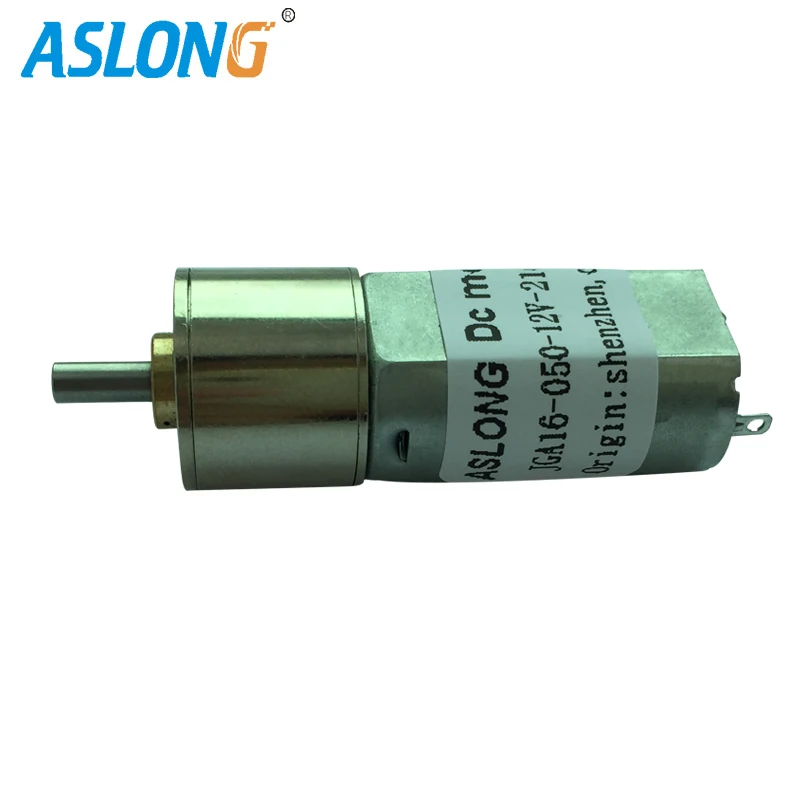 ASLONG JGA16-050 низкоскоростной двигатель 9-360 об/мин 6 в электродвигатель 3 с высоким