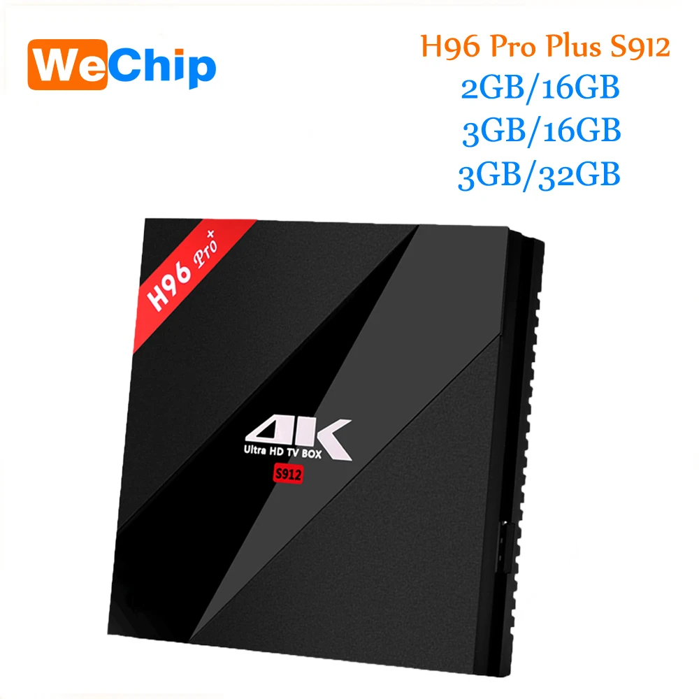 ТВ приставка Wechip H96 Pro Plus Android 7 1 восьмиядерная Amlogic S912 3G 32 ГБ 2 4/5 8 ГГц Wi Fi HDMI 4K HDR BT4.1