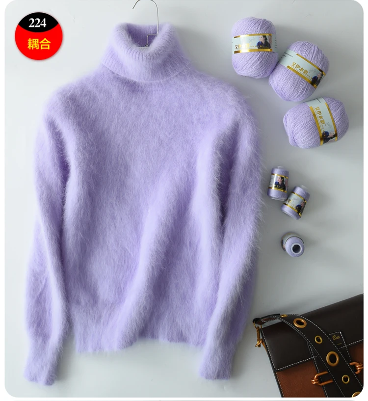 Long Plush Mink Cashmere Yarn Yarn for Knitting Warm Delicate Fluffy Yarn for Hand Sweater Cardigan Hats Soft Yarn for Women Men
