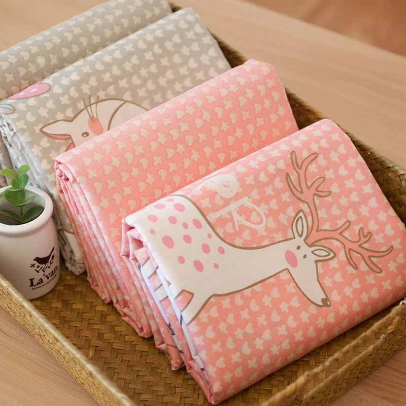 40*50 см зоосад олень кролик лиса кошка овца твил напечатанная хлопковая ткань