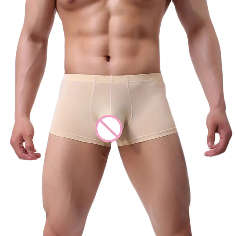 

Men Underwear Boxers Ice Silk Elephant Trunk Sexy Gay Underwear Breathable Men Boxer Brand Shorts Cueca Slip Homme Boxer Homme