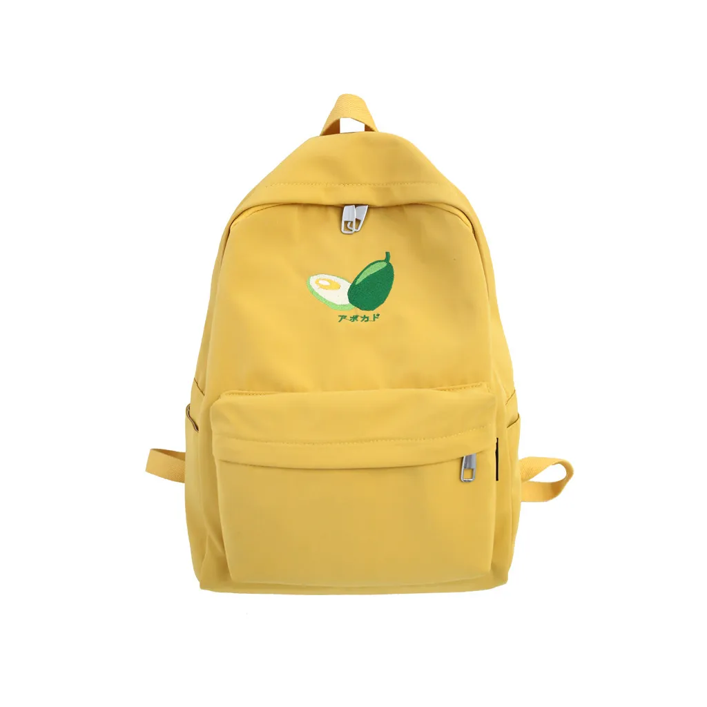 Yellow MOLAVE рюкзак женская мода авокадо Печать Дети Мальчики Девочки bookbag Студент Путешествия Рюкзак carteras mujer de hombro y bolsos - Цвет: Yellow