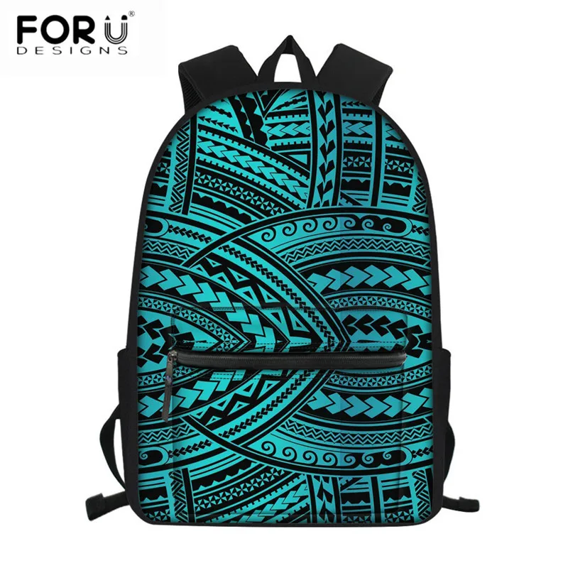 Холщовые школьные ранцы FORUDESIGNS модные полинезийские традиционные племенные