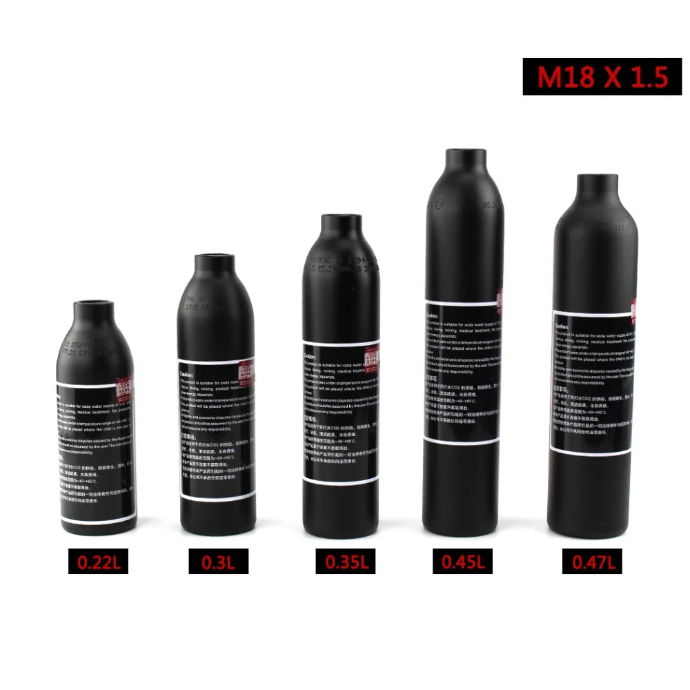 PCP Пейнтбол Airforce M18x1.5 сосуд высокого давления 0.22L 0.3L 0.35L 0.45L 0.47L цилиндр воздуха