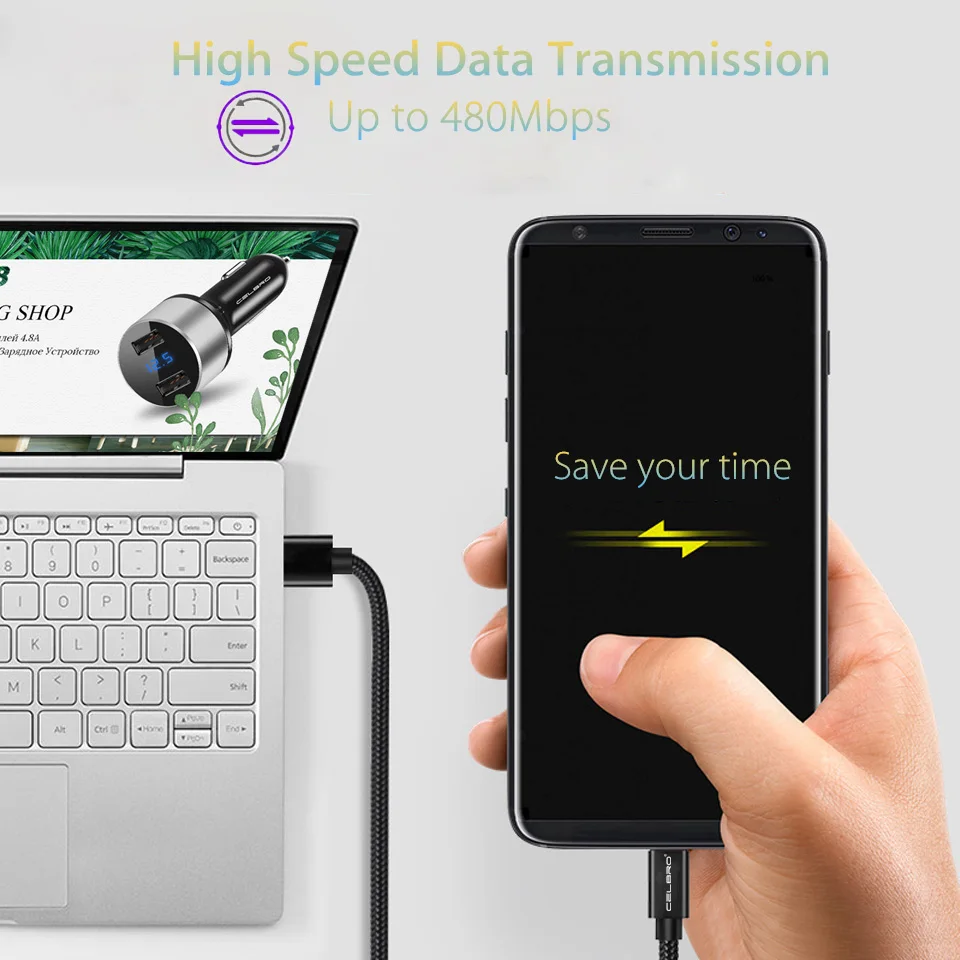 Кабель usb type-C для быстрой зарядки кабель 3 0 UsbC Xiaomi Mi9 Redmi Note 7 Pro samsung Galaxy S10 S10e + M20 |