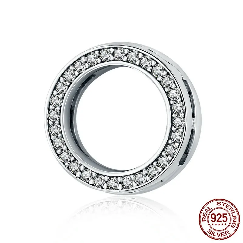 MYBEBOA серебряные бусины 925 пробы простое любовное сердечко круглые скрепки