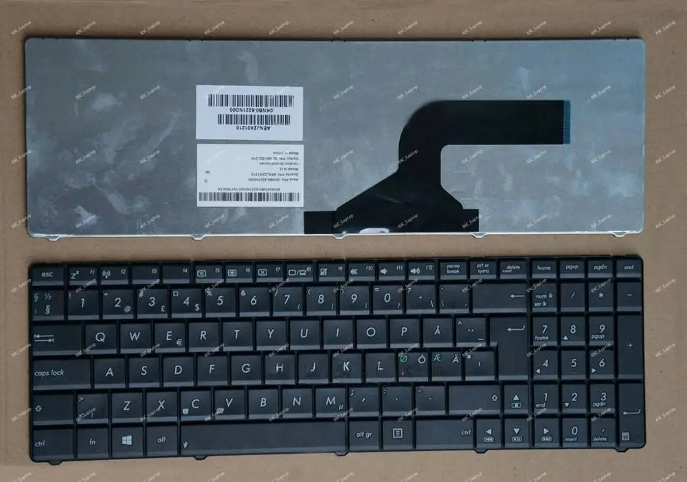 

New DK Norwegian Swedish Nordic Finnish Svenska Keyboard For ASUS G60 G60J G60V G60JX G60VX G51 G51J G51Jx G51V G51VX BF