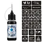 1 набор, временная татуировка, органический фруктовый сок с трафаретом, сделай сам, для рисования татуировок на теле, безопасный Водонепроницаемый стойкий крем для татуировок