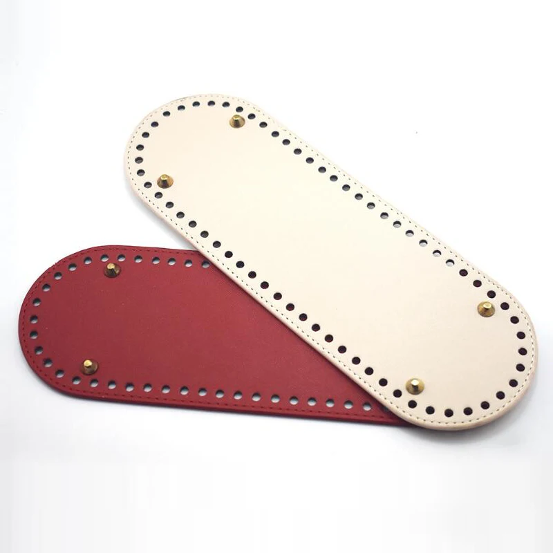 Сумка с овальной подошвой, кожаная нижняя часть с отверстиями, аксессуары для сумок, сделай сам, часть ПУ, глянцевая, для сумки, сумка через плечо, сумка-мессенджер, 11,81x3,94 дюймов