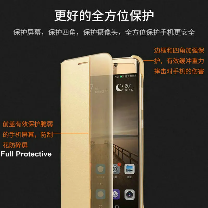 Оригинальный корпус для Huawei P10 Plus из искусственной кожи mate 9 Pro 10 с Откидывающейся
