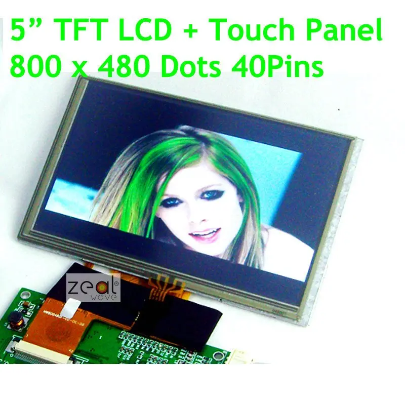 5 дюймов 800x480 точек TFT Разрешение 40 контактов ЖК-дисплей модуль + панель сенсорного