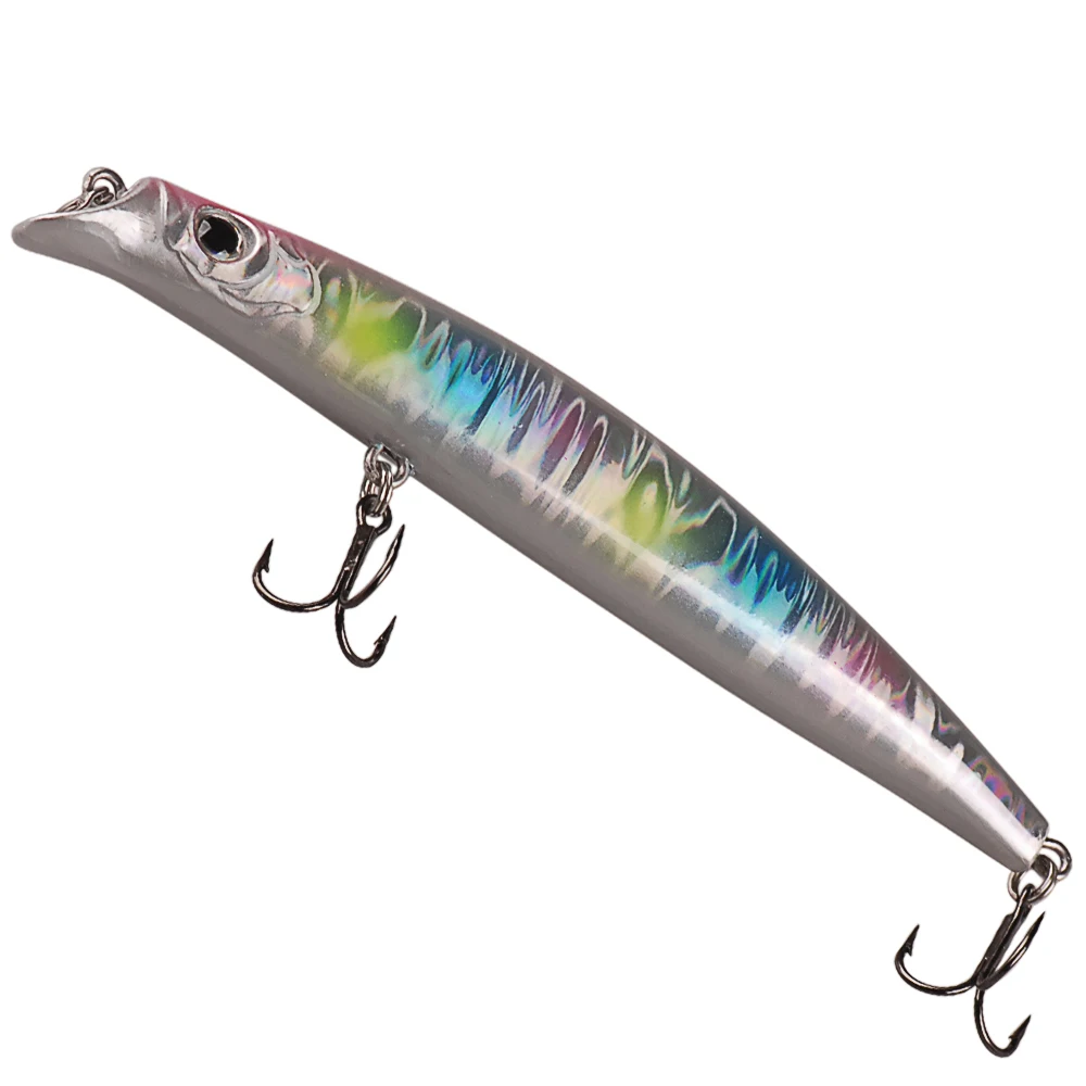 Умная плавающая приманка в виде гольяна 98 мм 10 г жесткая рыболовная с крючком VMC