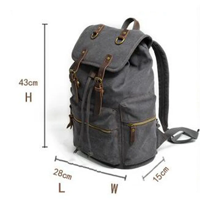 AETOO Холщовый Рюкзак мужская сумка винтажный Повседневный большая Компьютерная с