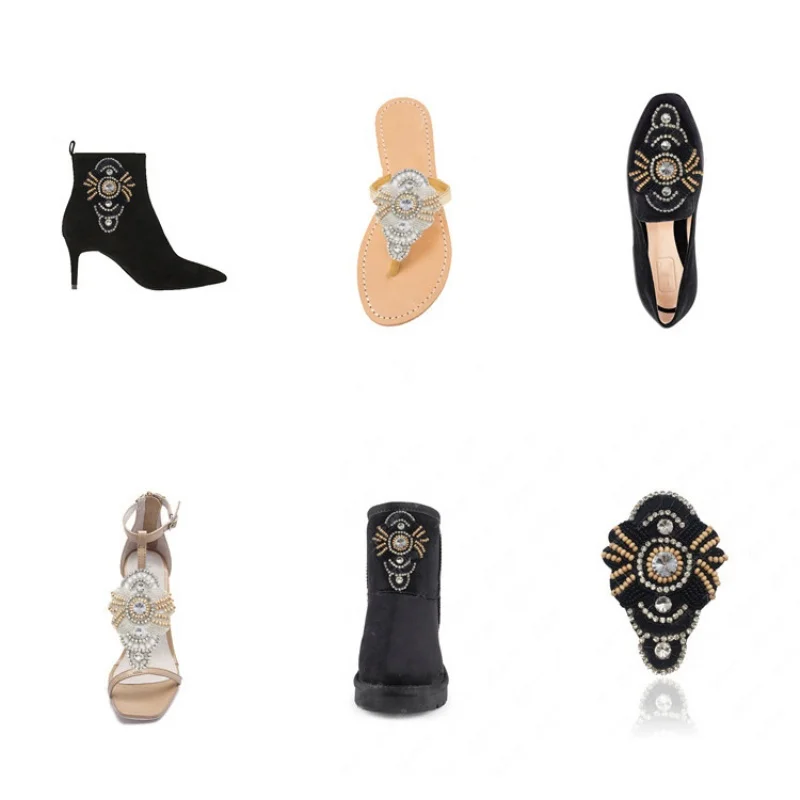 

hot sale Free Shipping Wholesale 4pcs/lot rhinestones Applique Patch DIY shoes decoration ornaments accessories YE108
